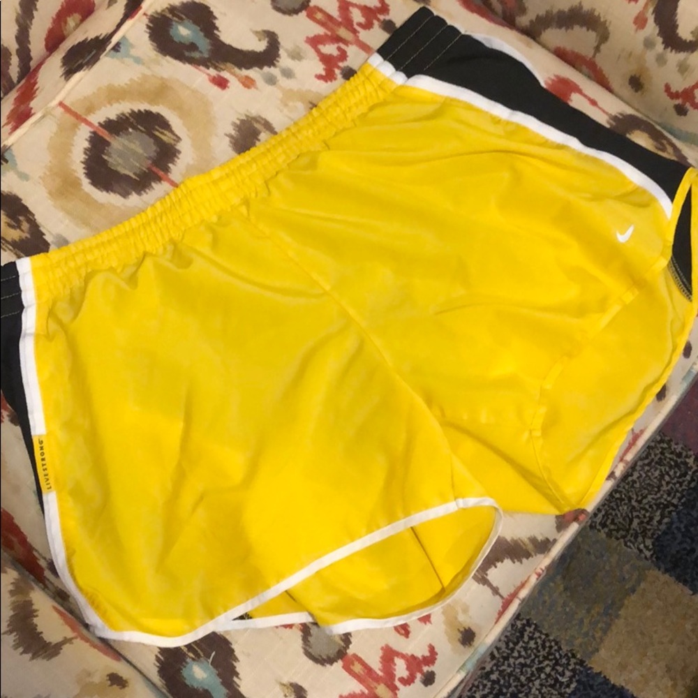 Yellow Women’s Nike Shorts Livestrong
